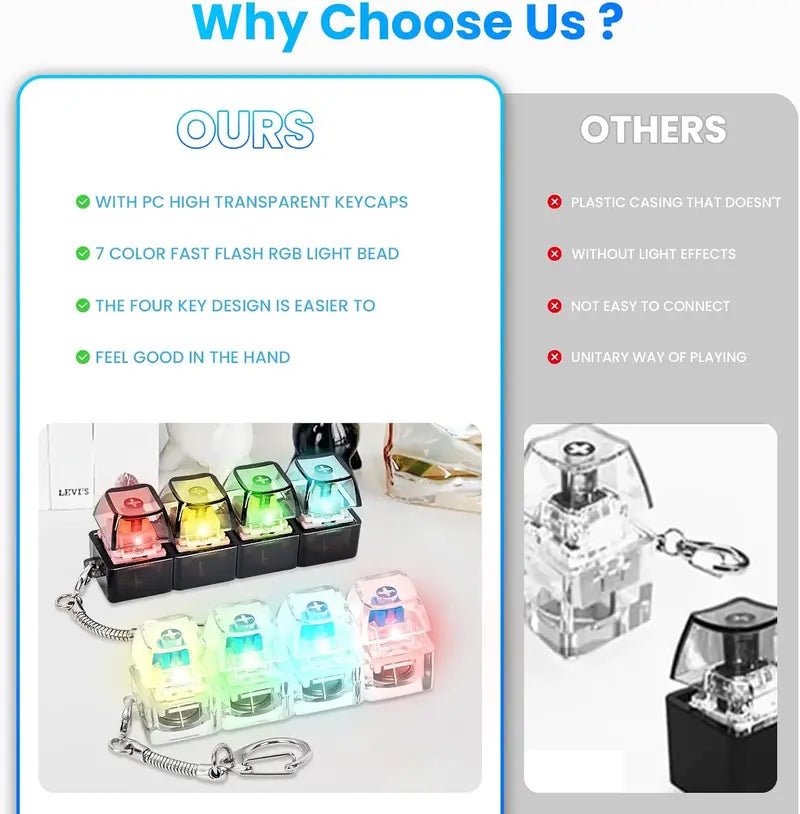LED Key Clicker Keychain